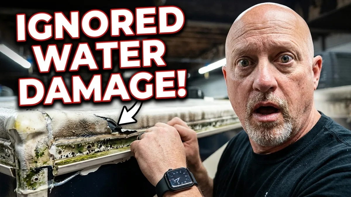 camper water damage roof check