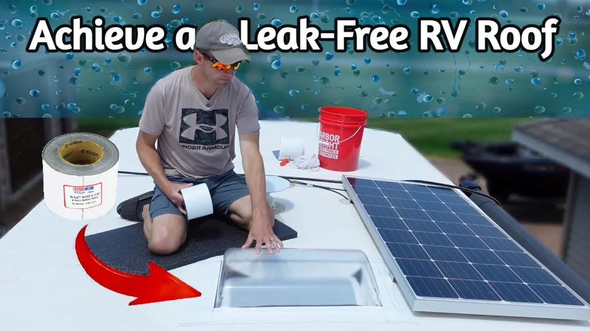 RV roof sealant tape application