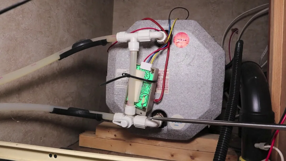RV water heater bypass valve
